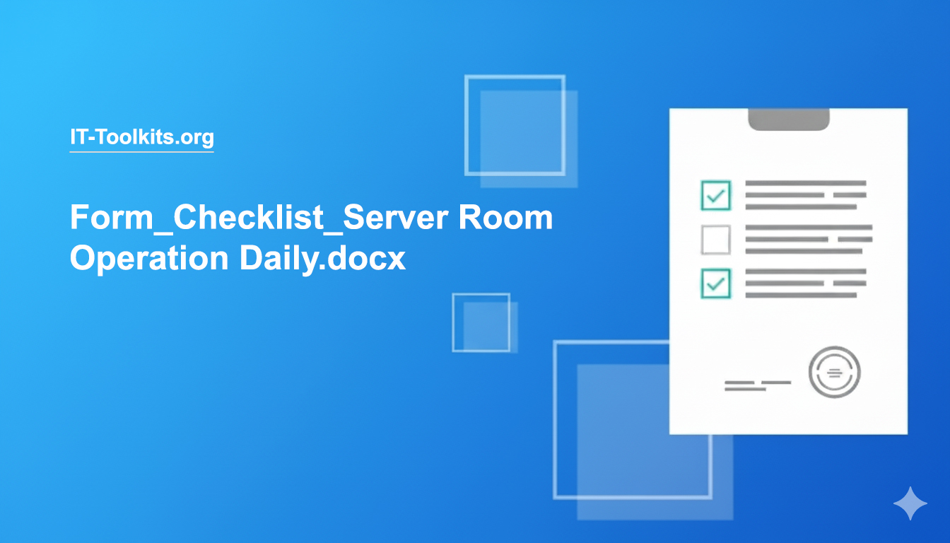 Form_Checklist_Server Room Operation Daily